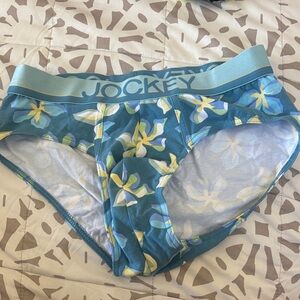 Jockey Blue and Yellow Floral Men's Briefs